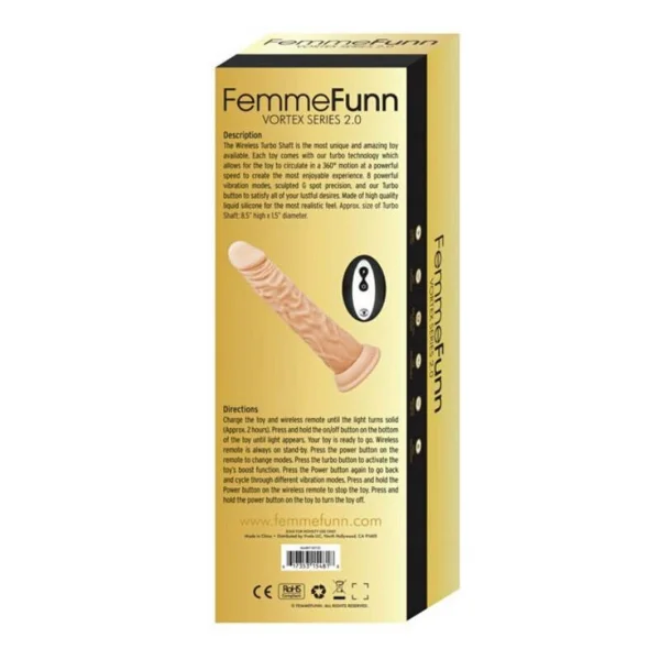 Femme Funn Turbo Shaft 2.0 Remote Controlled Rotating Dildo