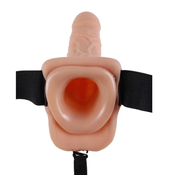 Fetish Fantasy - 7" Vibrating Hollow Strap-On with Balls