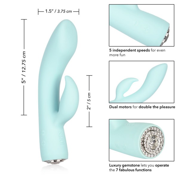 Jopen Marilyn 7.5" Rabbit Vibrator with Crystal Base