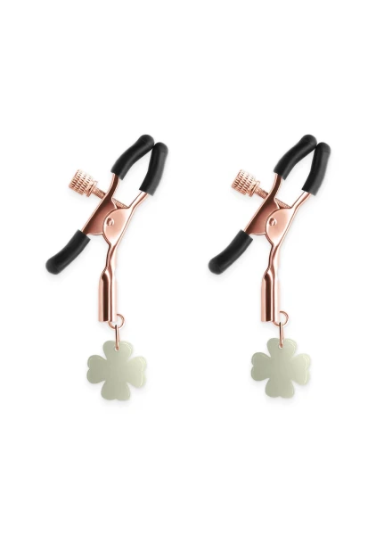 Bound Adjustable G4 Glow In The Dark Nipple Clamps by NS Novelties - Rose Gold