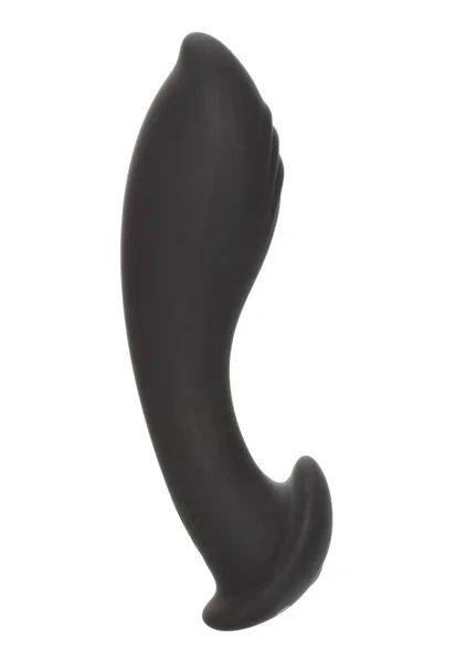 Eclipse Liquid Silicone Flex Vibrating Rechargeable Anal Probe By CalExotics - Black