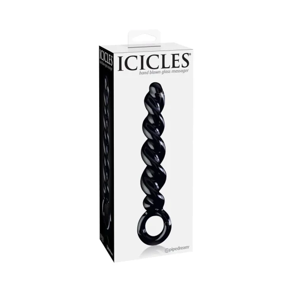 Icicles No 39 Black Glass Massager