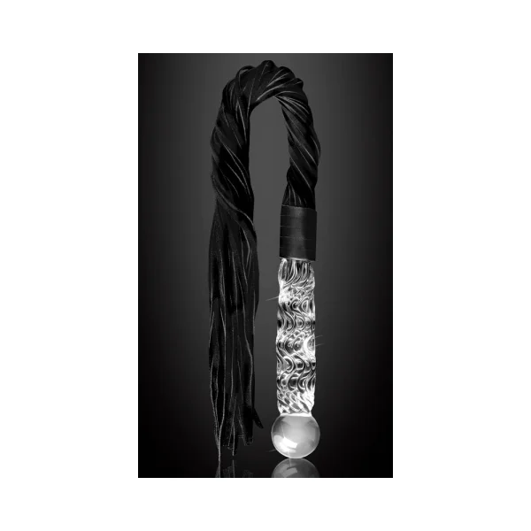 Icicles No 38 Glass Handle Cat O Nine Tails Whip — image 11 of 12