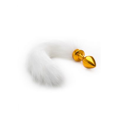 White Tail Buttplug Gold Butt Plugs For Women