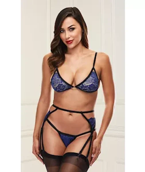 Midnight Lace Bra Set - Blue - Medium/large — image 2 of 2