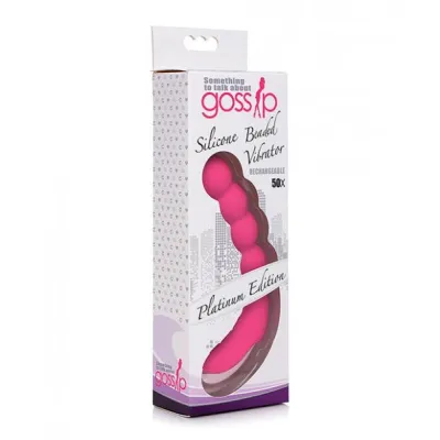 Curve Novelties Gossip Silicone Beaded Vibrator 50x Magenta
