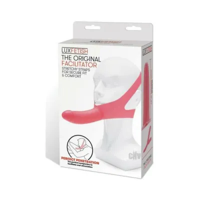 Lux Fetish The Original Facilitator Chin Strap on Pink