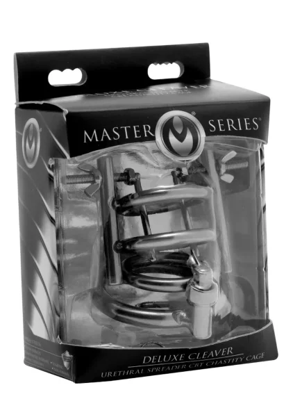 Deluxe Cleaver Urethral Spreader CBT Chastity Cage