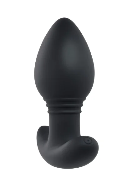 Playboy Pleasure Plug & Play Rechargeable Silicone Vibrating Butt Plug With Remote - Black