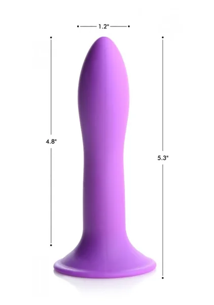 Squeeze-It Squeezable Slender Suction Cup Dildo - Purple