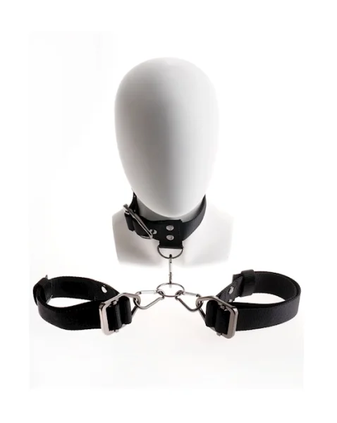 Sir Richards Command Cuff And Collar Set - Black