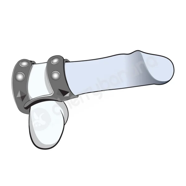 Performance VS8 silicone double cock & ball strap