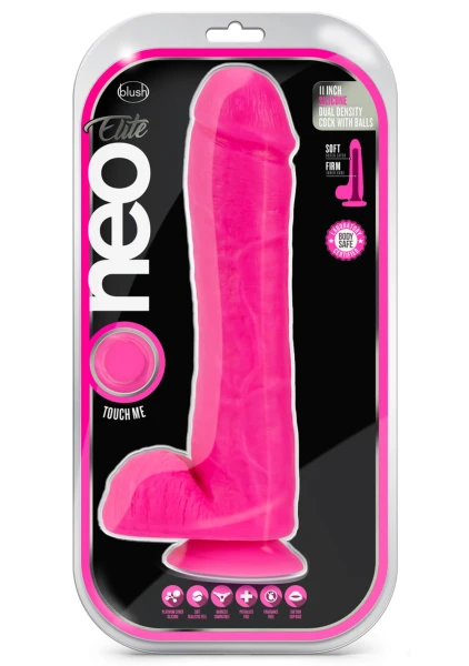 Neo Elite - 11" Silicone Dual Density Cock with Balls