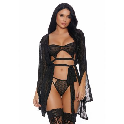 Delicious Dusk Robe Black Cheap Sexy Lingerie