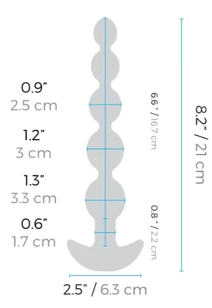 B-Vibe - Cinco Anal Beads - Black — image 6 of 14