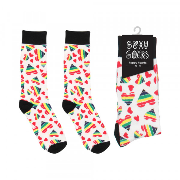 Shots Socks Happy Hearts M/l