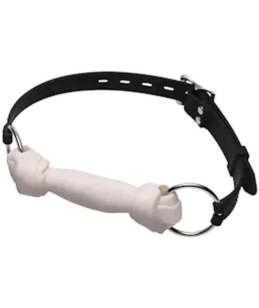 Tailz Puppy Play Set - Silicone Bone Gag Tail Anal Plug And Collar - Black — image 8 of 8