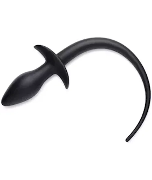 Tailz Puppy Play Set - Silicone Bone Gag Tail Anal Plug And Collar - Black — image 6 of 8