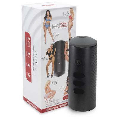 Titan Vibrating Stroker Black