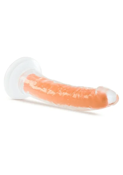 Neo Elite Glow In The Dark 7.5" Dual Density Realistic Silicone Dildo by Blush - Neon Orange