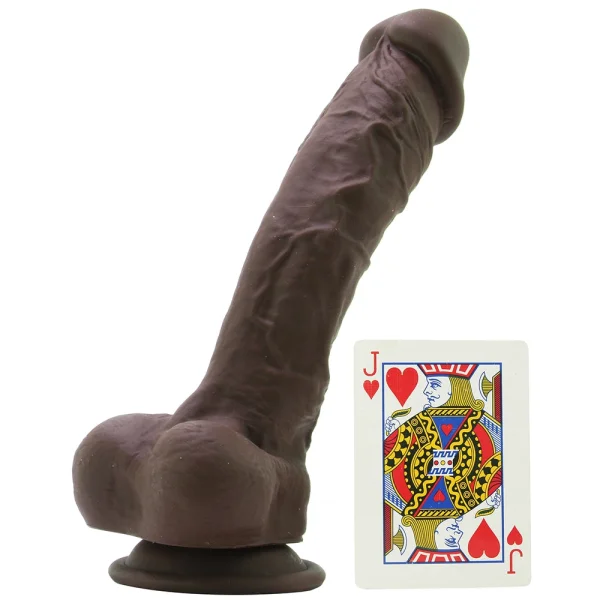 Colours Pleasures 8 Inch Chocolate Silicone Suction Cup Dildo