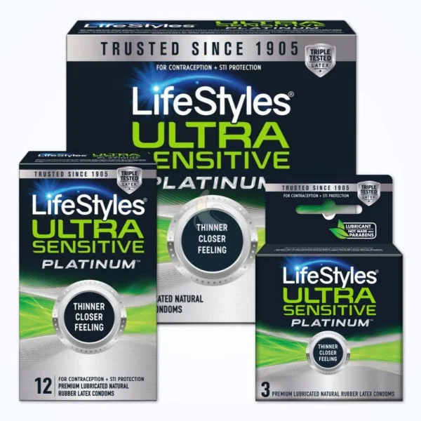 LifeStyles Ultra Sensitive Platinum Condoms | Ultra Thin
