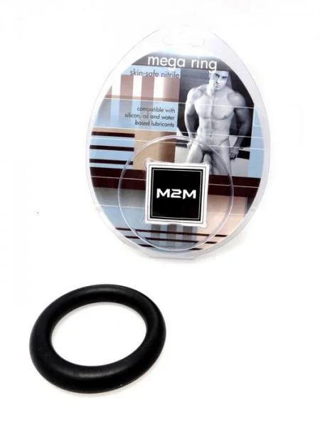 M2M Mega Nitrile Cock Ring Large Black
