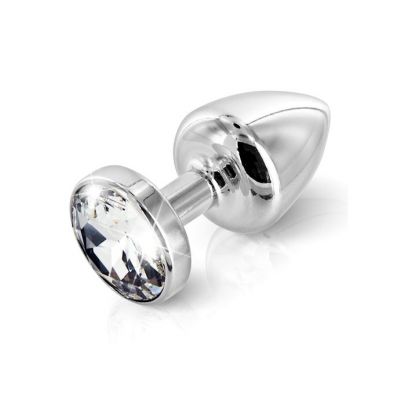 Diogol Anni Butt Plug Round Silver Plated 25 Mm Silver 25mm