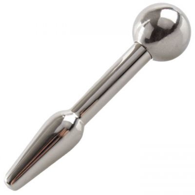Torment Stainless Steel Penis Plug With Through Hole 7cm