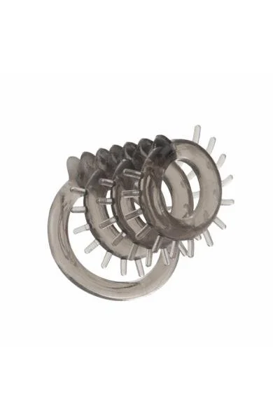 Support Master Triple Ticklers Cock Ring Smoke