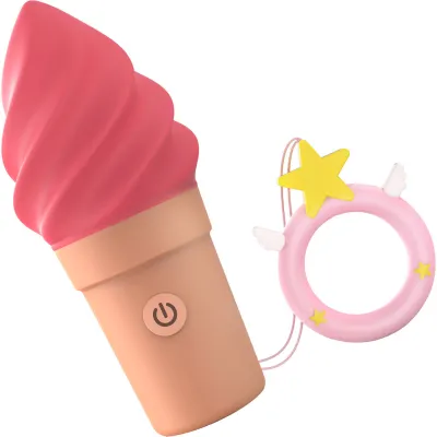 Cand Ice Vibrating Rechargeable Silicone Ice Cream Cone By Love To Love Raspberry