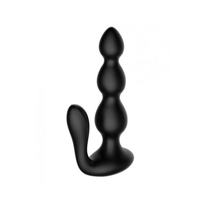 Bliss Tail Spin Beaded Anal Vibe Rechargeable Black
