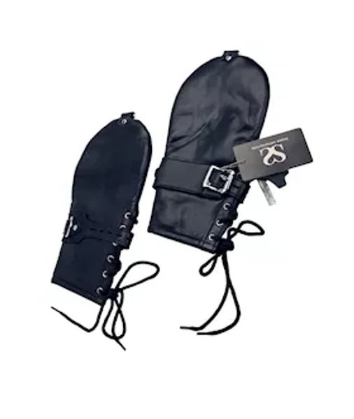 Bound X Calfskin Restraint Mittens - Black — image 9 of 10