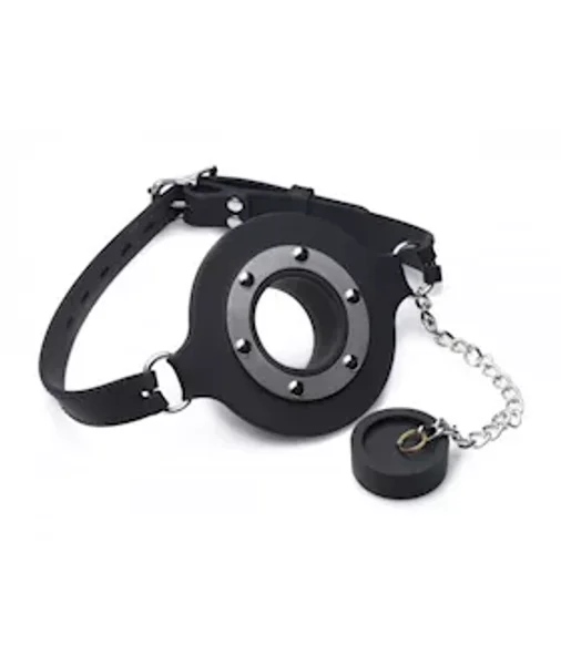 Master Series Pie Hole Silicone Feeding Gag - Black — image 4 of 6