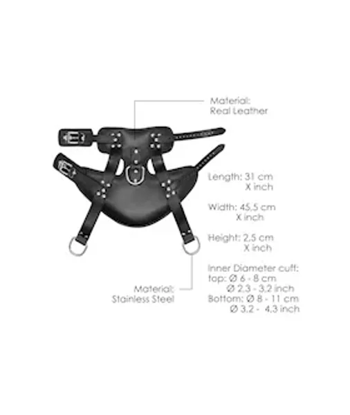 Heavy Duty Suspension Cuffs - Black - One Size — image 8 of 8