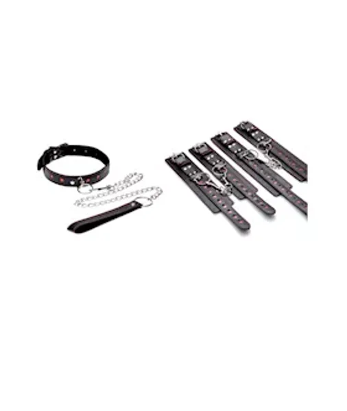 Heart Ache 5 Piece Bondage Set - Black — image 9 of 12