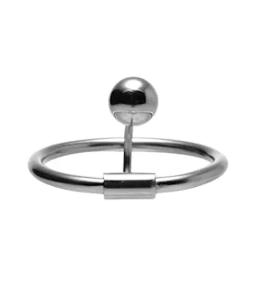 Halo Urethral Plug With Glans Ring - Silver — image 8 of 10