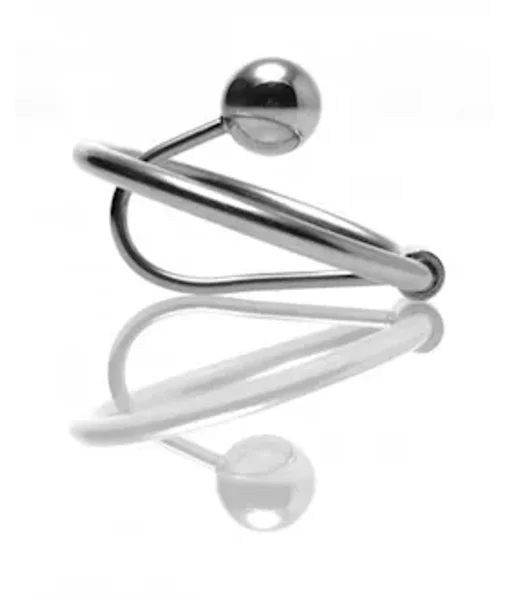 Halo Urethral Plug With Glans Ring - Silver — image 10 of 10