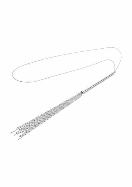 Magnifique - Metallic chain Whip / Necklace - Silver - Faux Whip