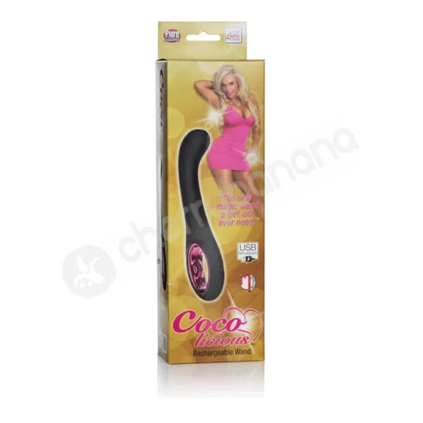 Coco Licious Black Rechargeable Wand Vibrator