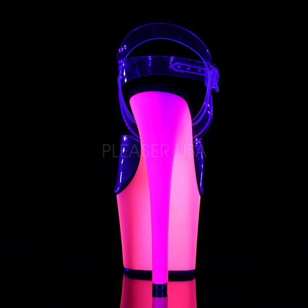 7 inches Heel, 2 3/4 inches PF Ankle Strap Sandal W/Neon MC PF Bottom — image 8 of 8