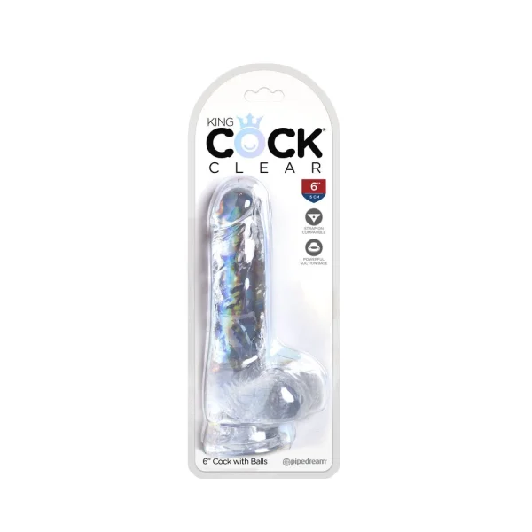 King Cock Clear 6in Cock With Balls — image 13 of 17