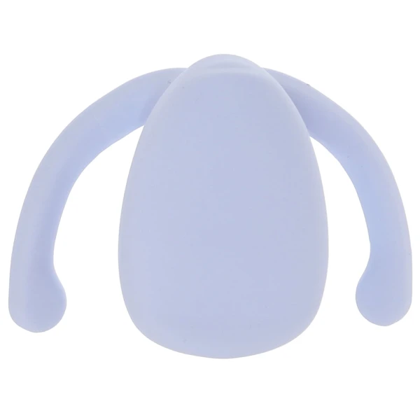 Eva Silicone Rechargeable Wearable Hands Free Vibrator by Dame - Ice Blue