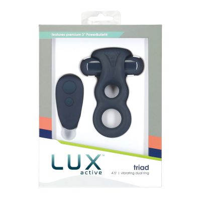 Lux Active Triad 4 5 Vibrating Dual Ring With Remote