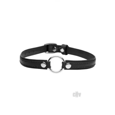 Sex Pet Leather Choker With Silver Ring