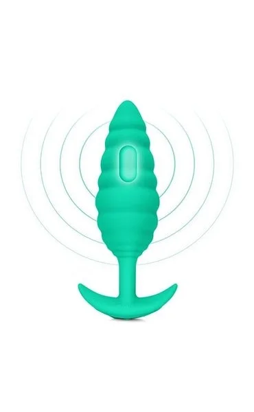 B-vibe Twist Texture Plug Green
