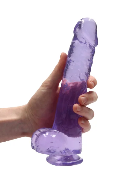 9 Inch Realistic Dildo With Balls - Purple