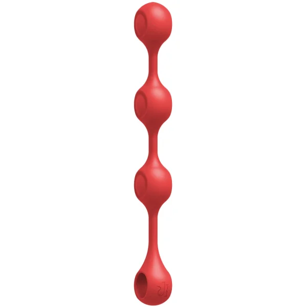 Anal Essentials Weighted Silicone Anal Balls - Red