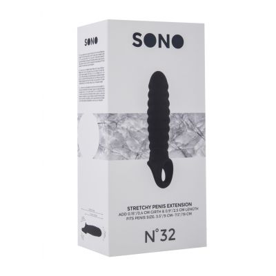 No 32 Stretchy Penis Extension Black Penis Extender Sleeve