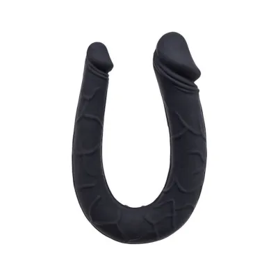 Seven Creations Silicone Double Ended Mini Dildo Black 10 Inch